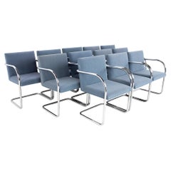 Mies Van Der Rohe for Gordon International BRNO MCM Tubular Arm Chair, Set 12