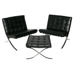 Mies van der Rohe para Knoll Sillas y otomana Barcelona