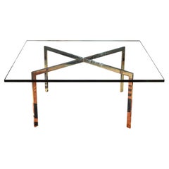 Used Mies van der Rohe for Knoll Barcelona Chrome and Glass Coffee Table Mid Century