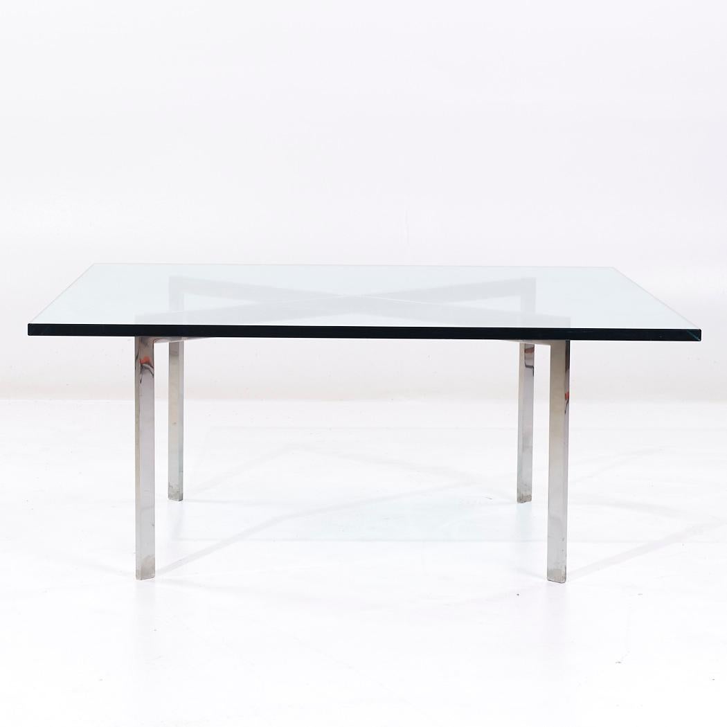 Table basse du milieu du siècle dernier Mies van der Rohe pour Knoll Barcelona Bon état - En vente à Countryside, IL