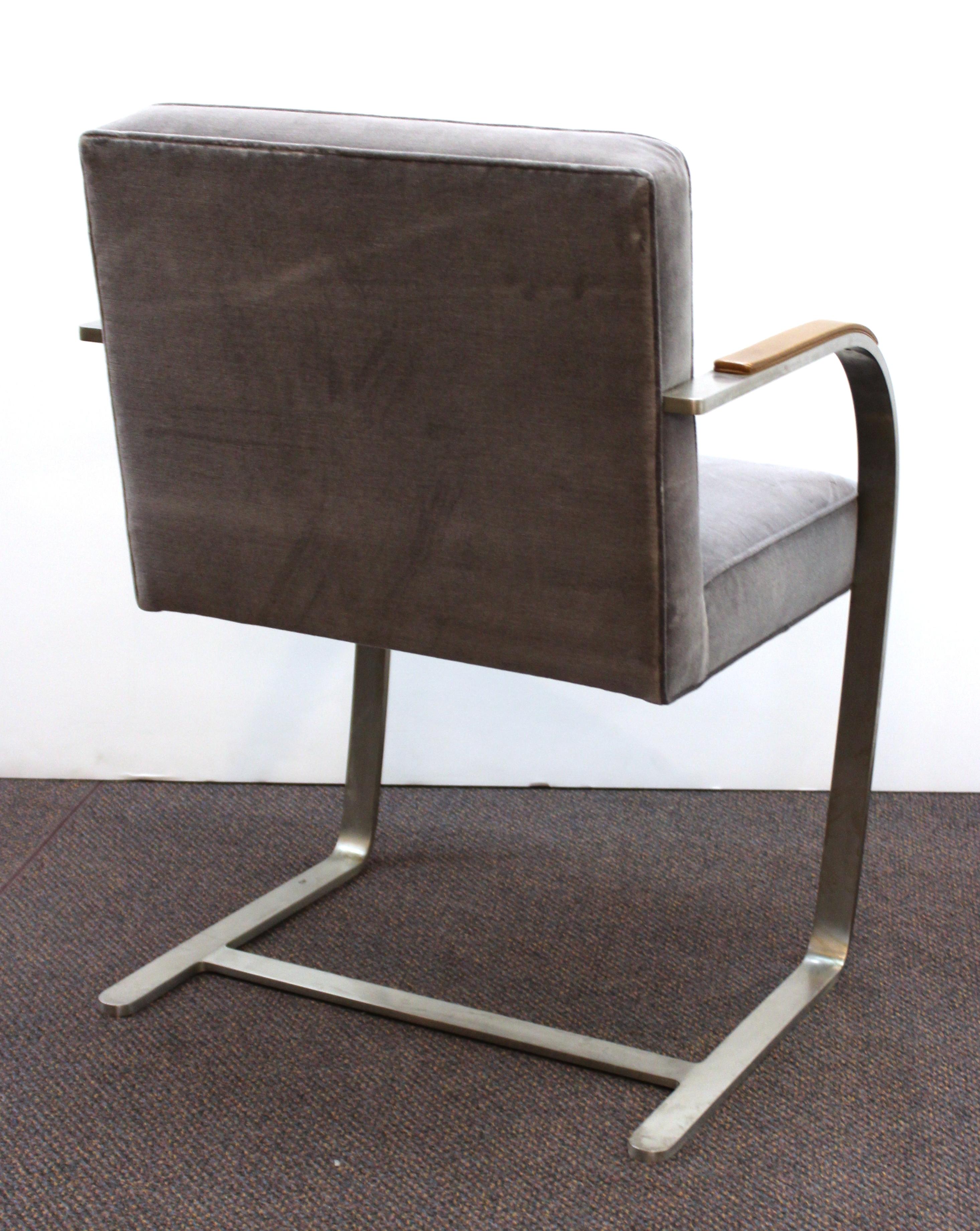 Mies van der Rohe for Knoll Brno Armchairs (Edelstahl)