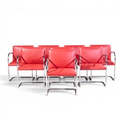 Mies van der Rohe per Knoll BRNO Sedie da pranzo a sbalzo cromate - Set di 8