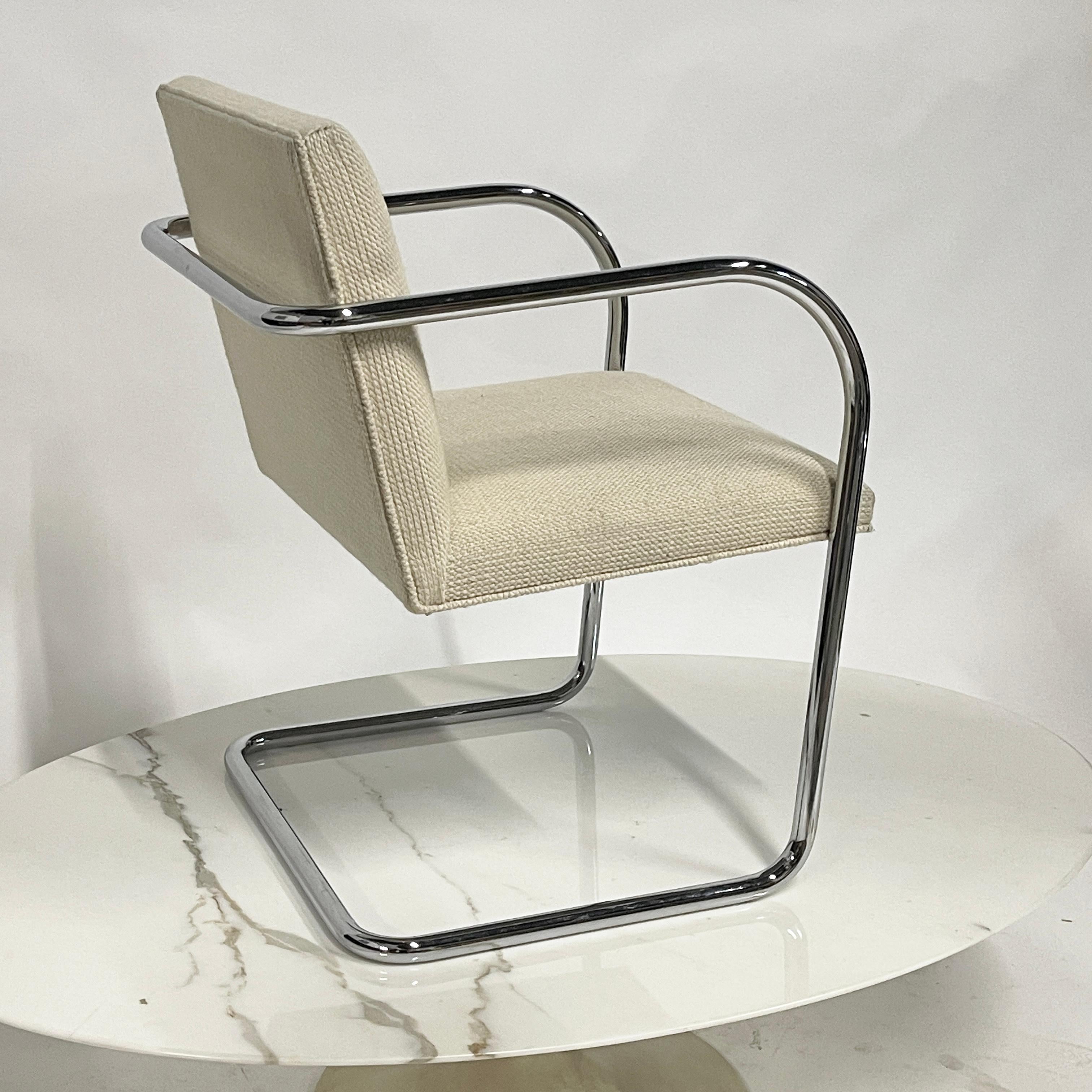 Mies Van Der Rohe for Knoll Brno Chair in Cato Upholstery 60 available In Good Condition For Sale In Hudson, NY