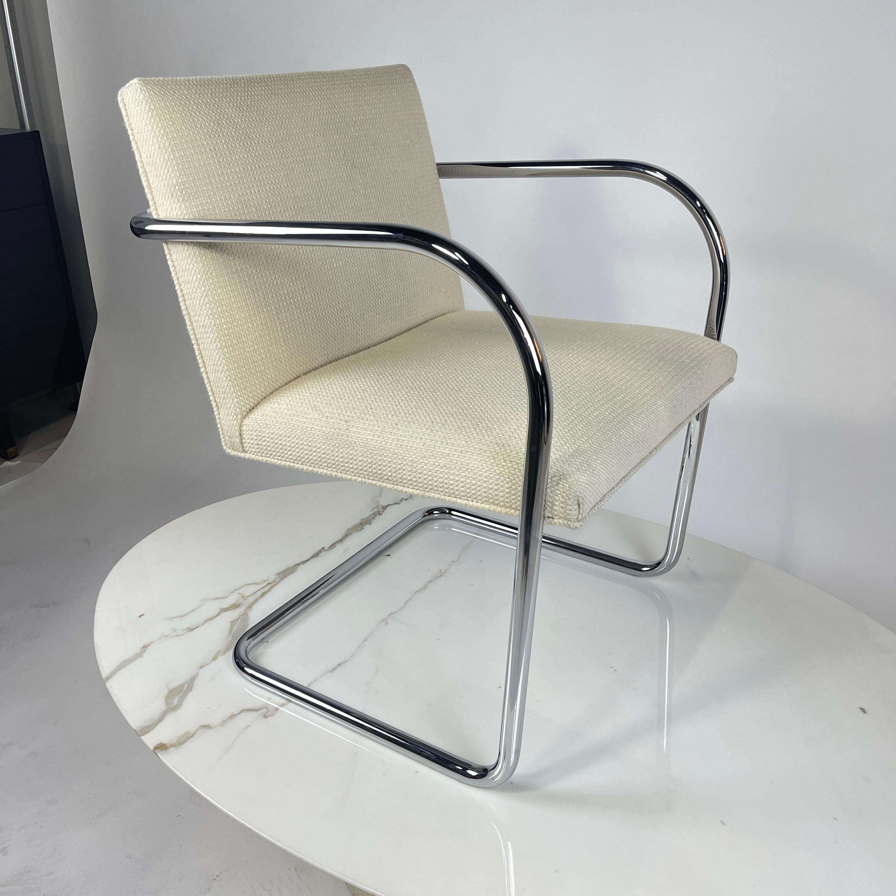 Mies Van Der Rohe for Knoll Brno Chair in Cato Upholstery 60 available For Sale 1