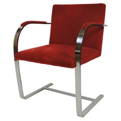 Mies van der Rohe for Knoll Brno Flat Bar Stainless Steel Chair
