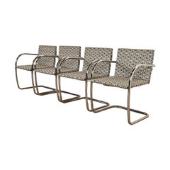 Mies Van Der Rohe for Knoll Chrome Brno Chairs, Set of Four