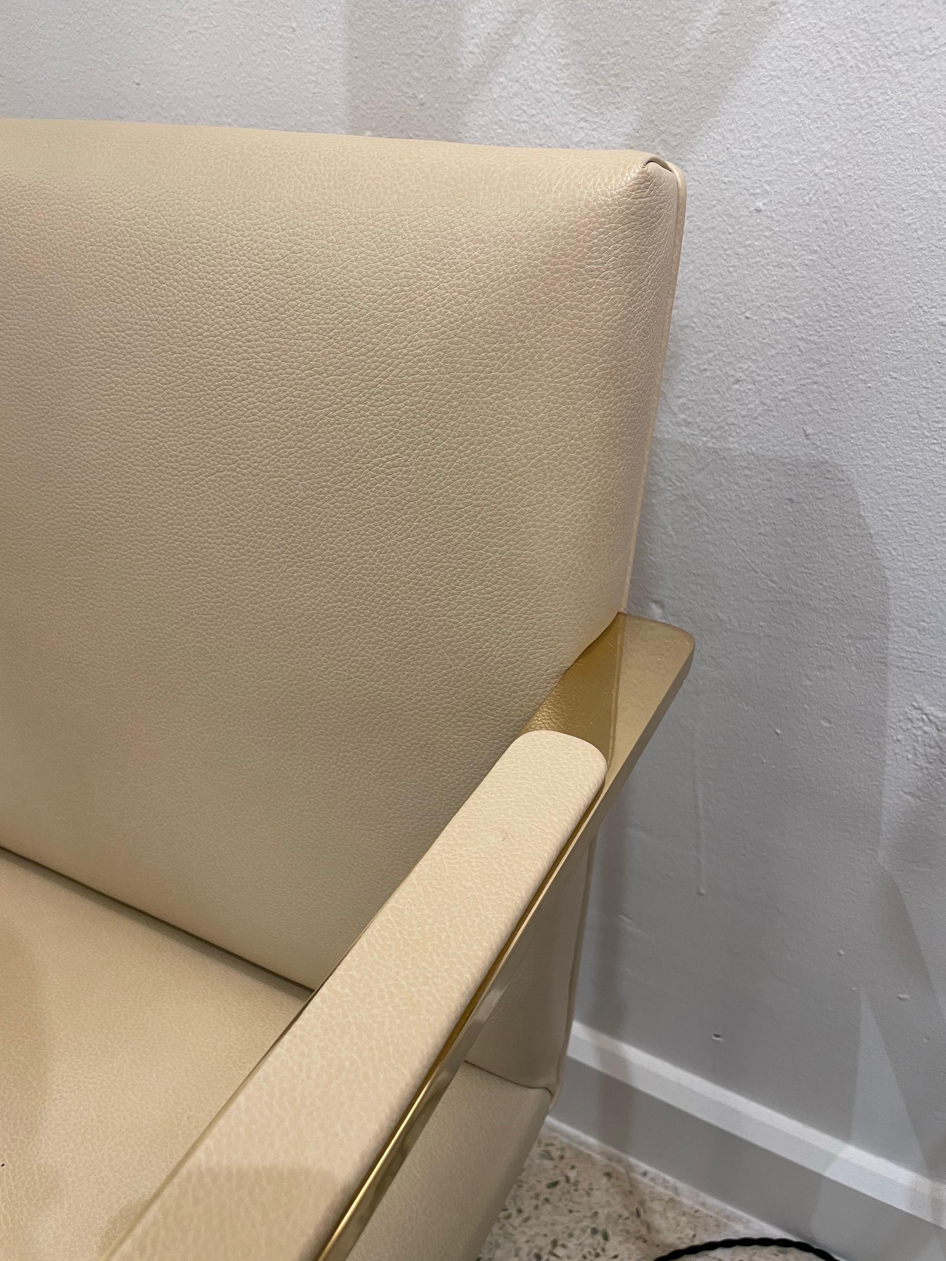 Mies Van der Rohe für Knoll Polierte Bronze Brünn Flache Bar 255 Schreibtischstuhl im Angebot 1
