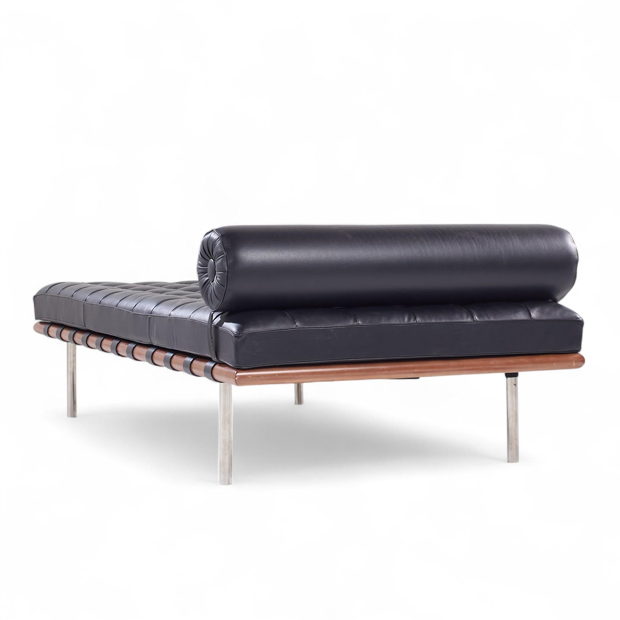 Americano Mies van der Rohe Knoll Mid Century Barcellona Daybed Chaise in vendita