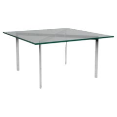 Mies Van der Rohe Knoll Studio Barcelona Coffee Table with Glass Top