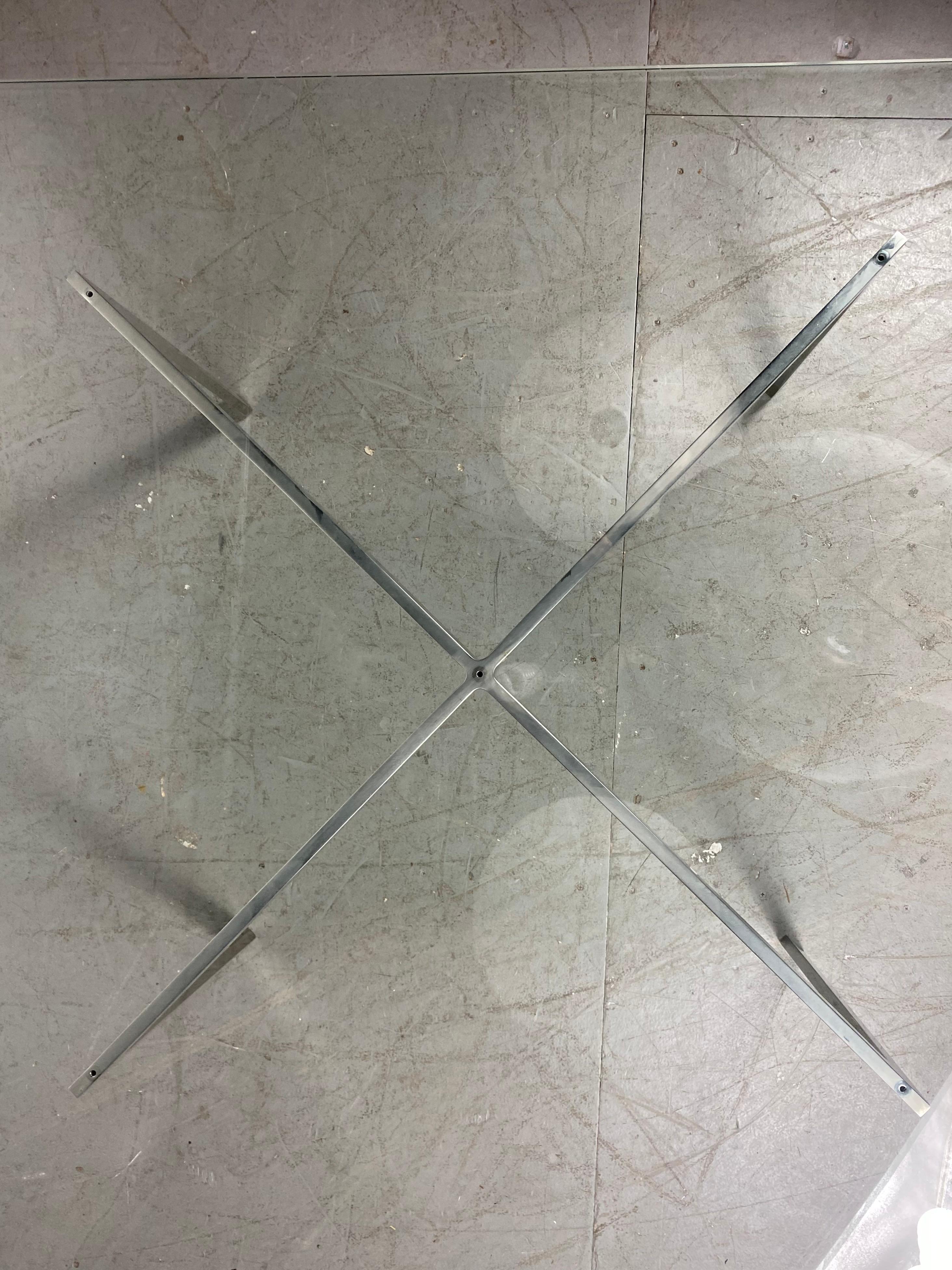 Bauhaus Mies Van Der Rohe Label Stamped Barcelona Table, Knoll Products, circa 1970s