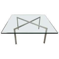 Used Mies Van Der Rohe Label Stamped Barcelona Table, Knoll Products, circa 1970s