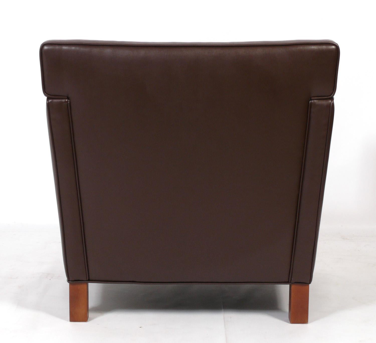 American Mies van der Rohe Leather Lounge Chairs for Knoll