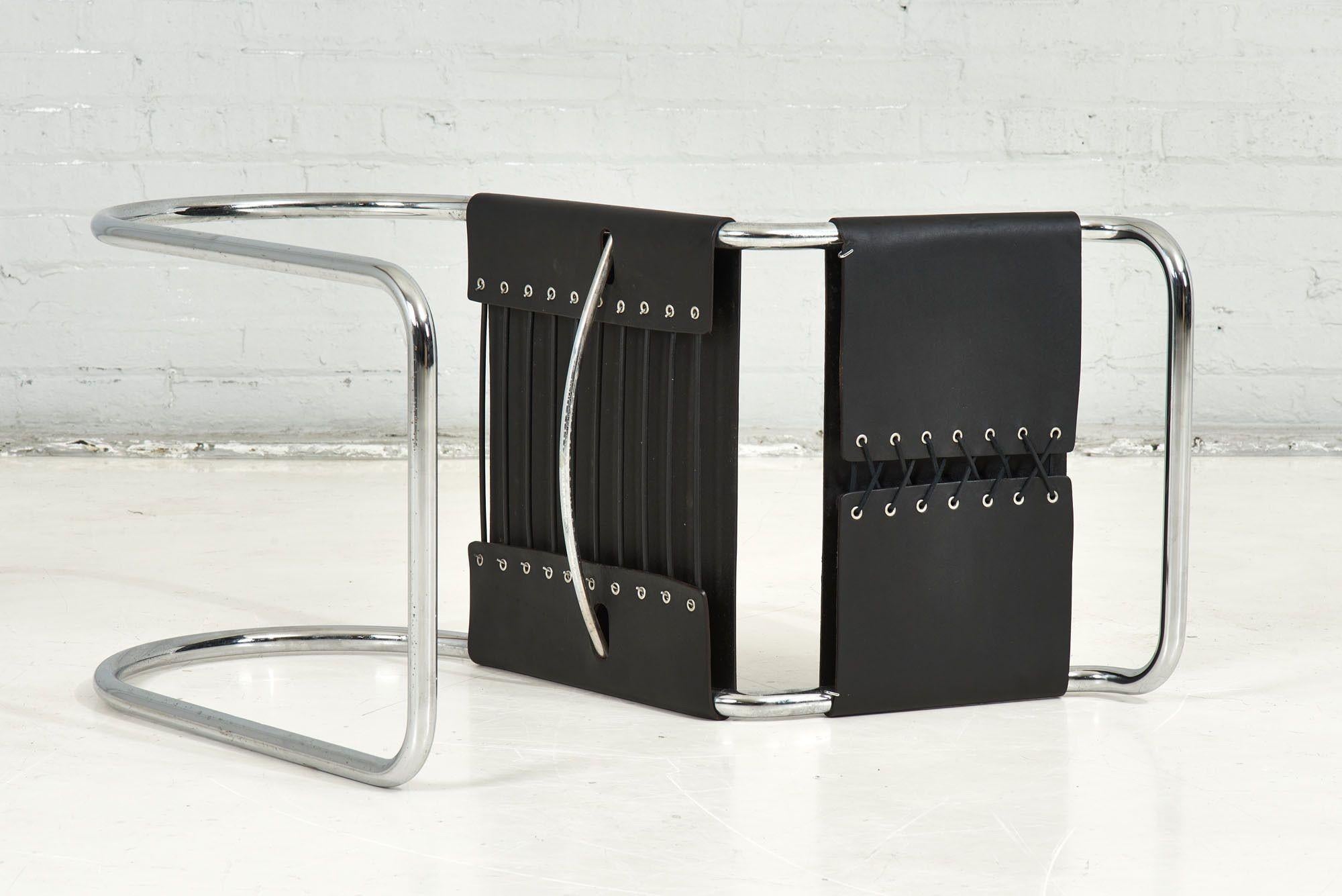 Late 20th Century Mies Van Der Rohe Leather MR10 Chair for Knoll, 1970 For Sale