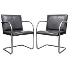 Mies van der Rohe Modernist "Brno" Chairs with Tubular Frame