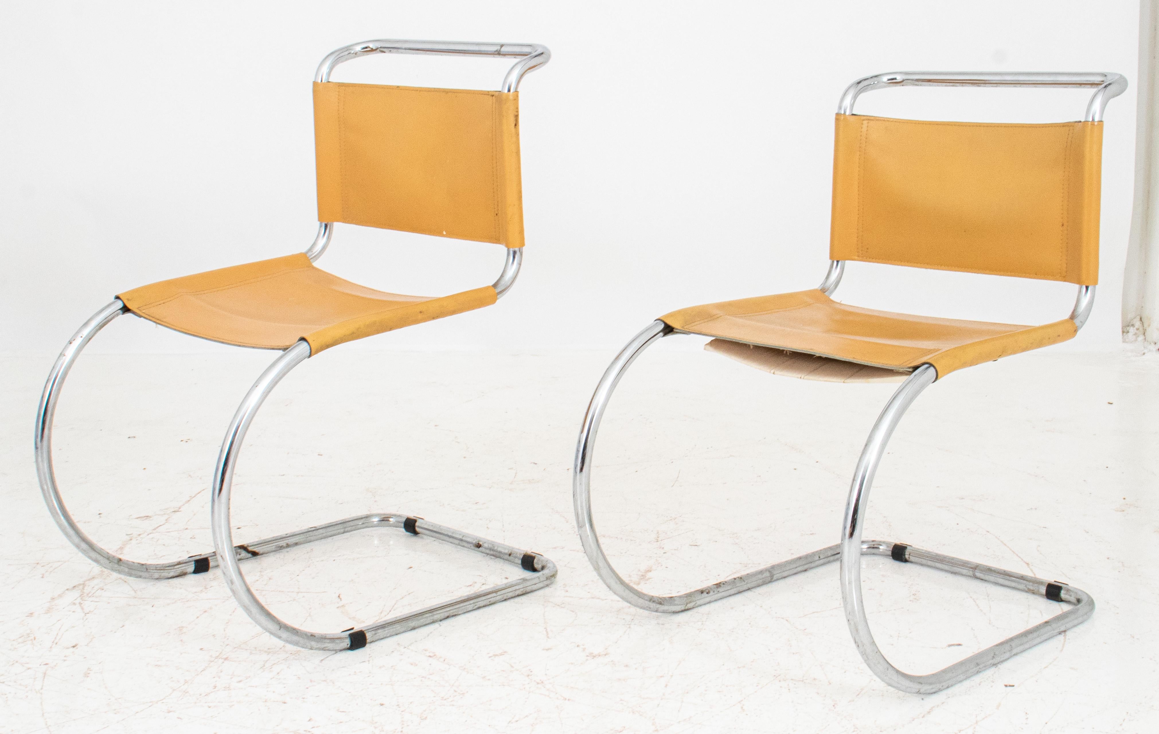 Modern Mies van der Rohe MR Cantilever Chairs, 2