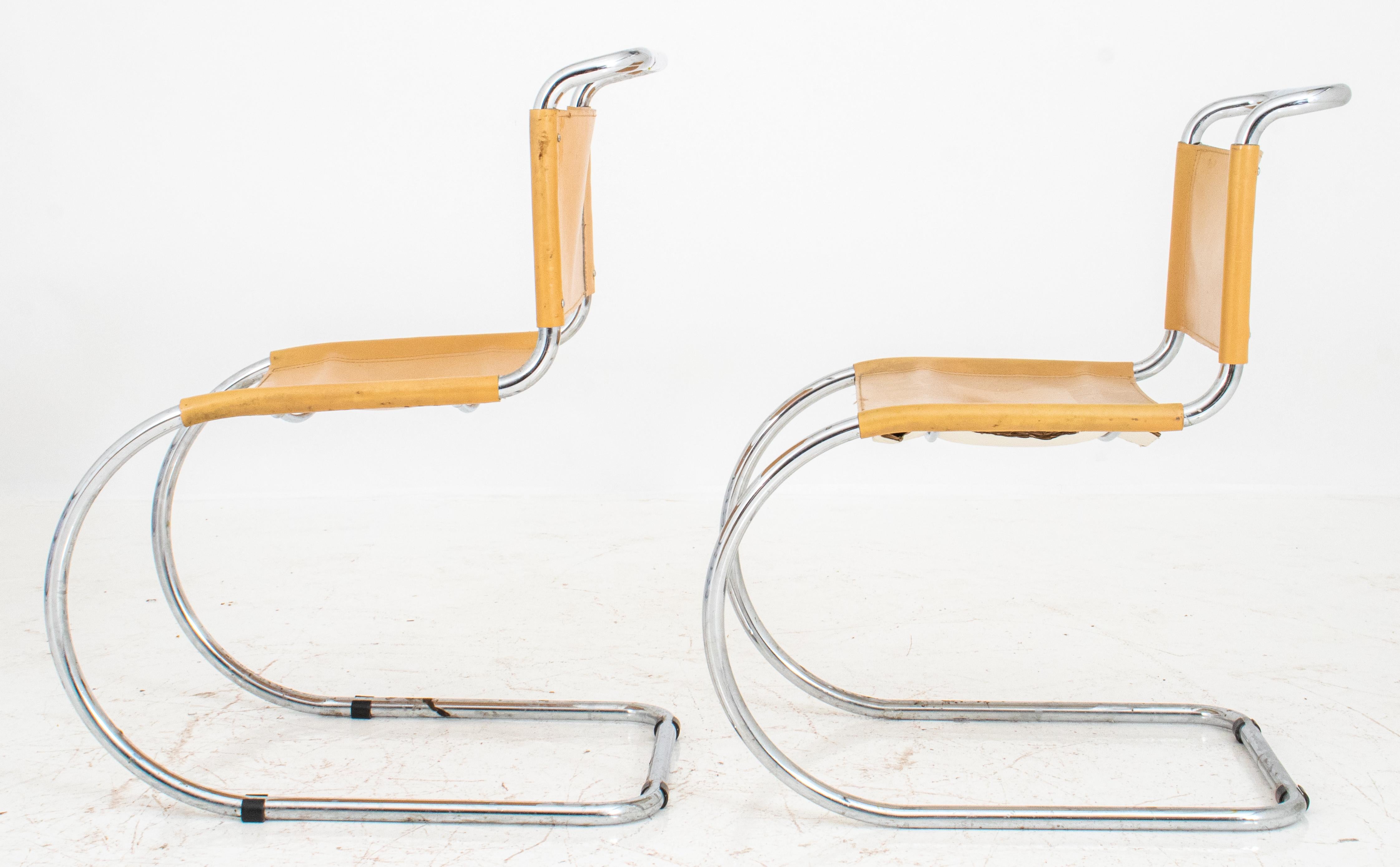 Mies van der Rohe MR Cantilever Chairs, 2 In Good Condition In New York, NY