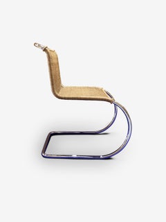 Mies van der Rohe MR Rattan Armless Side Chair by Knoll