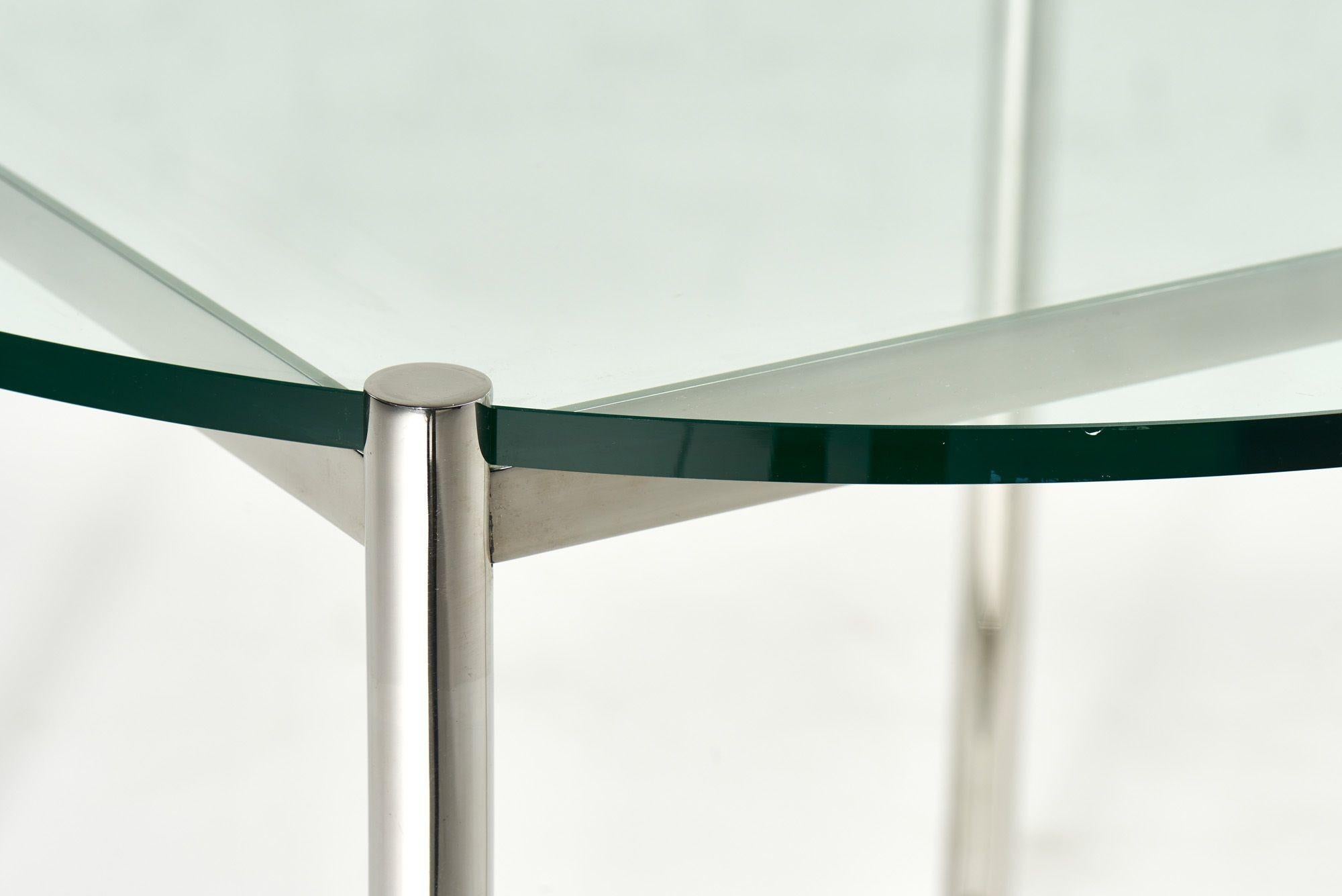 Late 20th Century Mies van der Rohe Mr Side/End Table Chrome and Glass for Knoll, 1970 For Sale