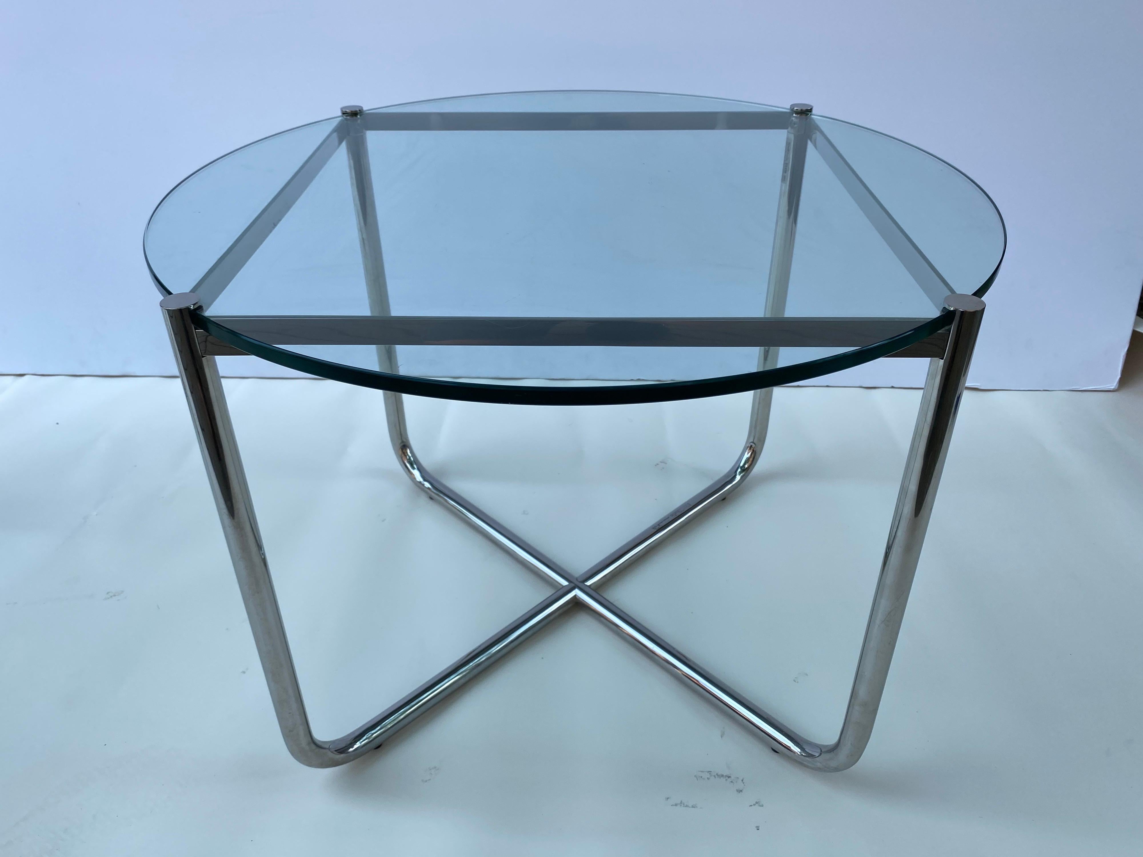 Mies Van Der Rohe MR Tables Produced and Sold through Knoll In Good Condition In Philadelphia, PA
