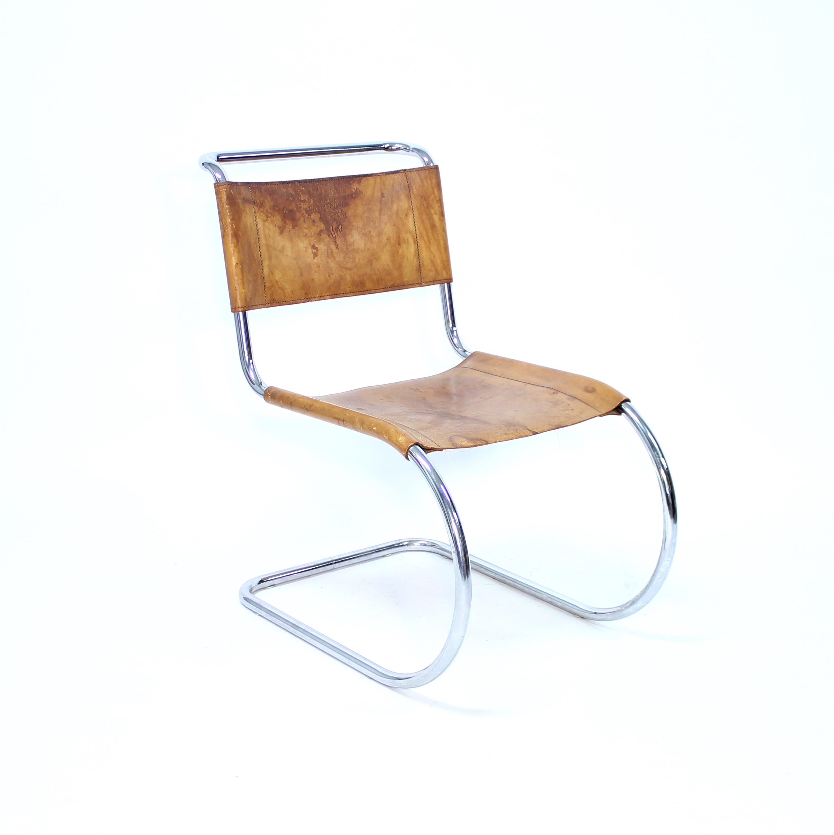 Mies van der Rohe, sedia MR10, Thonet, anni '70 In condizioni buone in vendita a Uppsala, SE