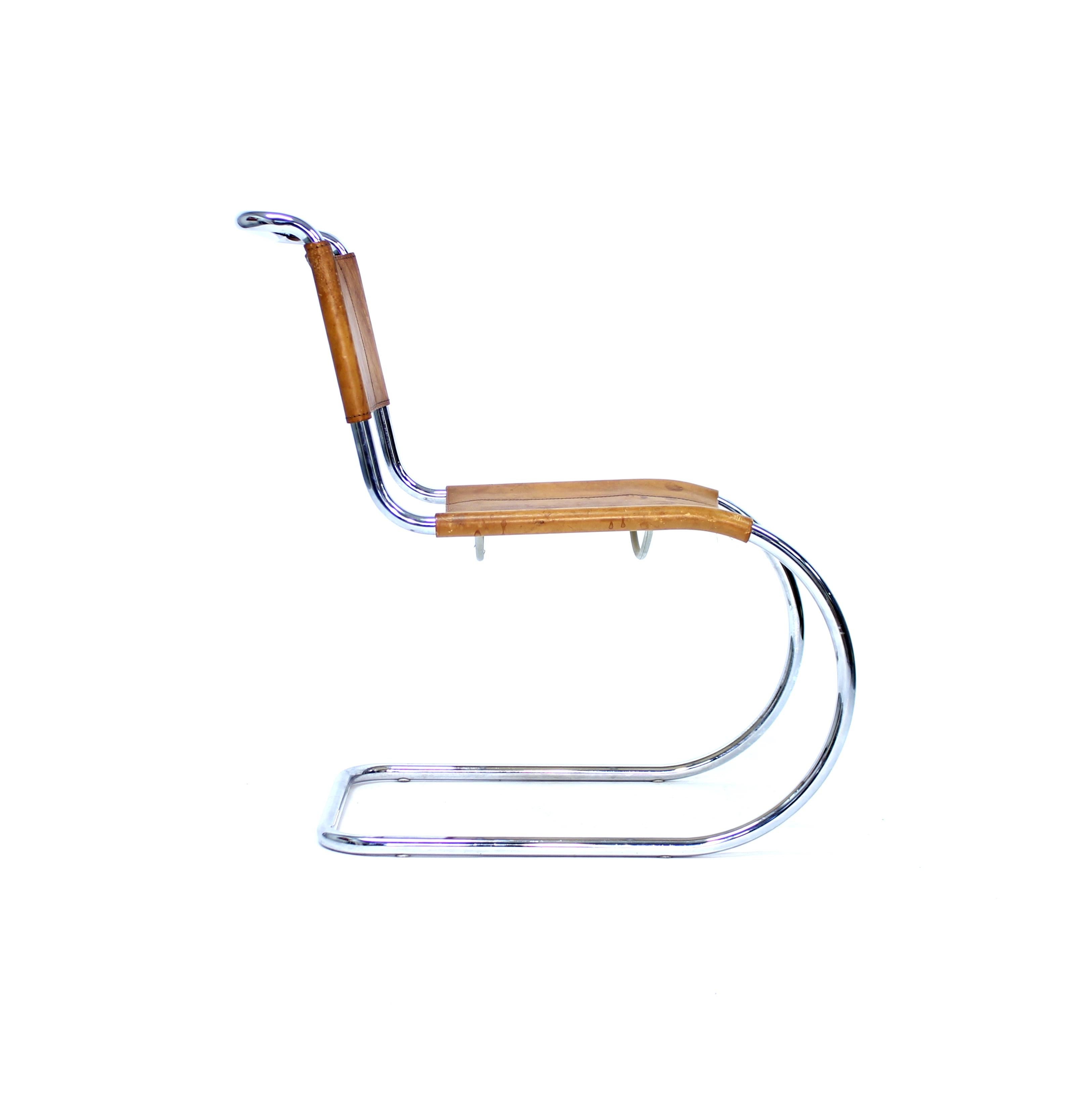 Acciaio Mies van der Rohe, sedia MR10, Thonet, anni '70 in vendita