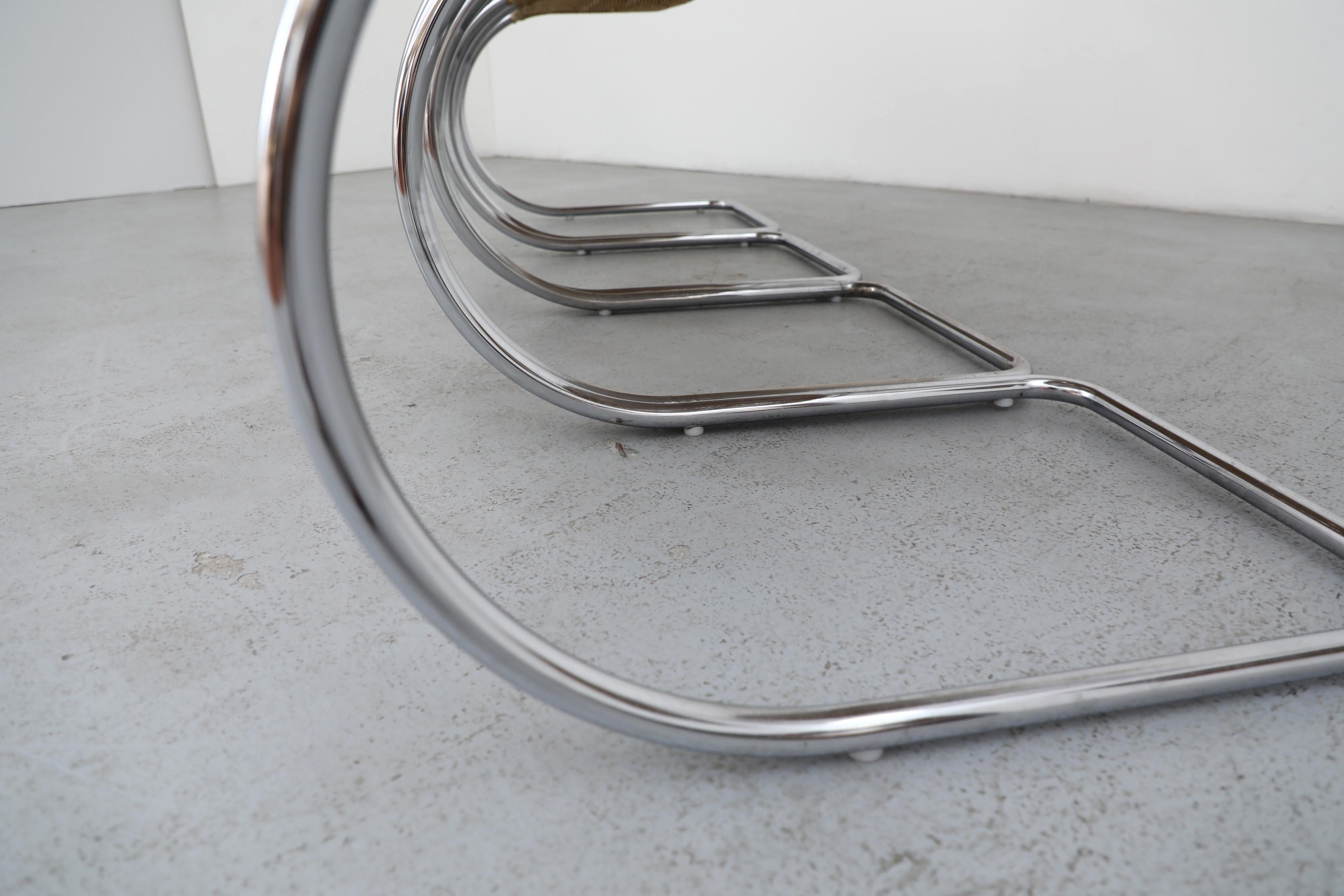 Mies van der Rohe MR10 Stühle Satz von vier 1970er Rattan Chrom Gavina Italien im Angebot 5