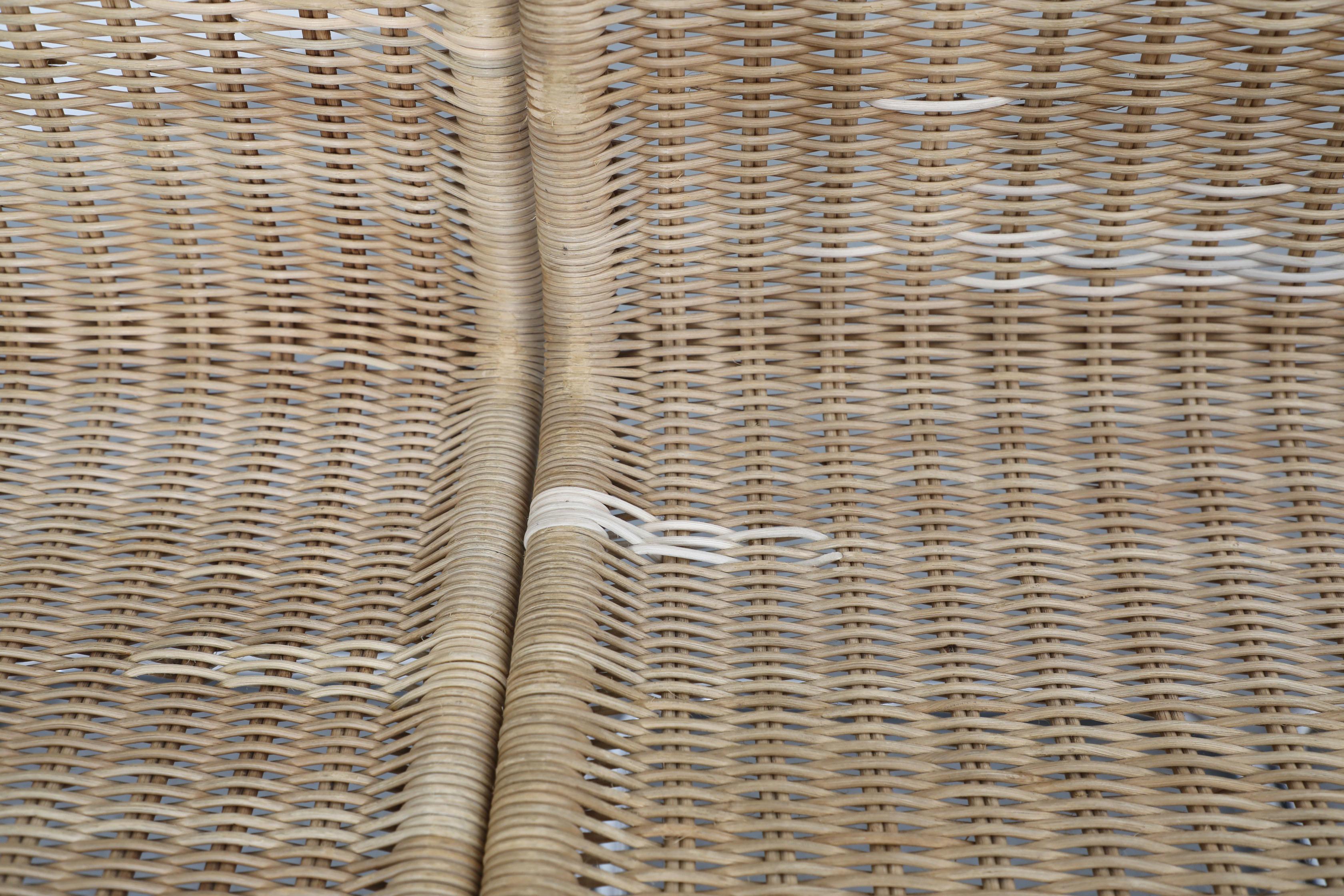 Mies van der Rohe MR10 Stühle Satz von vier 1970er Rattan Chrom Gavina Italien im Angebot 7