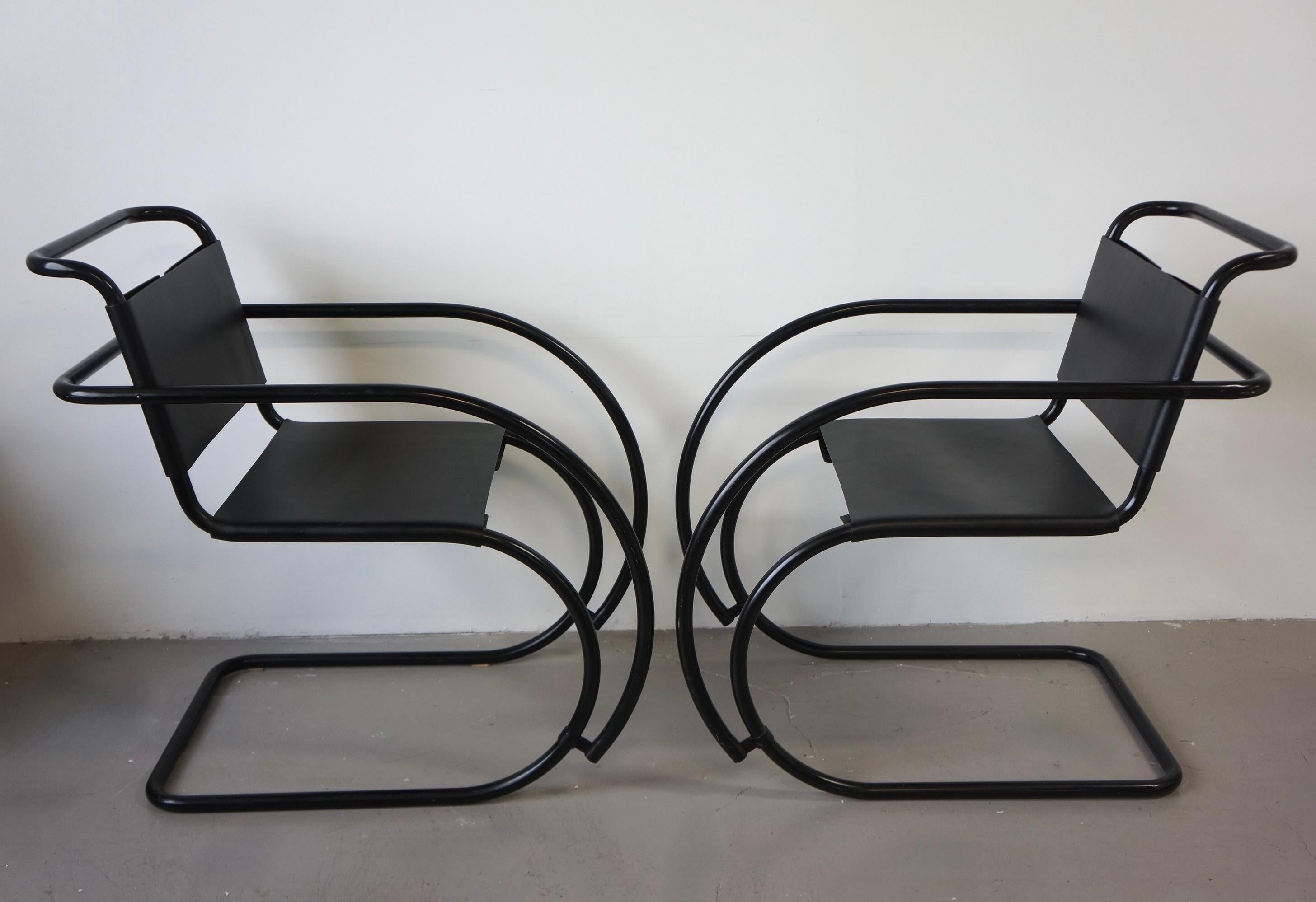 German Mies Van Der Rohe MR20 Lounge Chairs For Sale