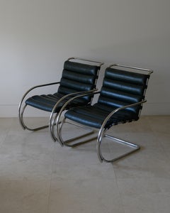 Mies Van der Rohe MR248 Lounge Chairs for Knoll International, 1985