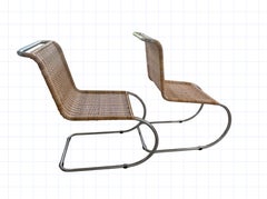 Mies Van Der Rohe Rattan Chair, circa 1960