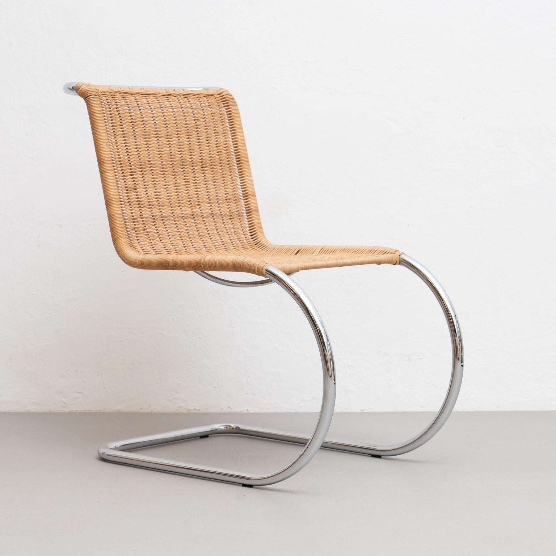 Mies van der Rohe Set of 2 MR10 Rattan Easy Chairs, circa 1960 13