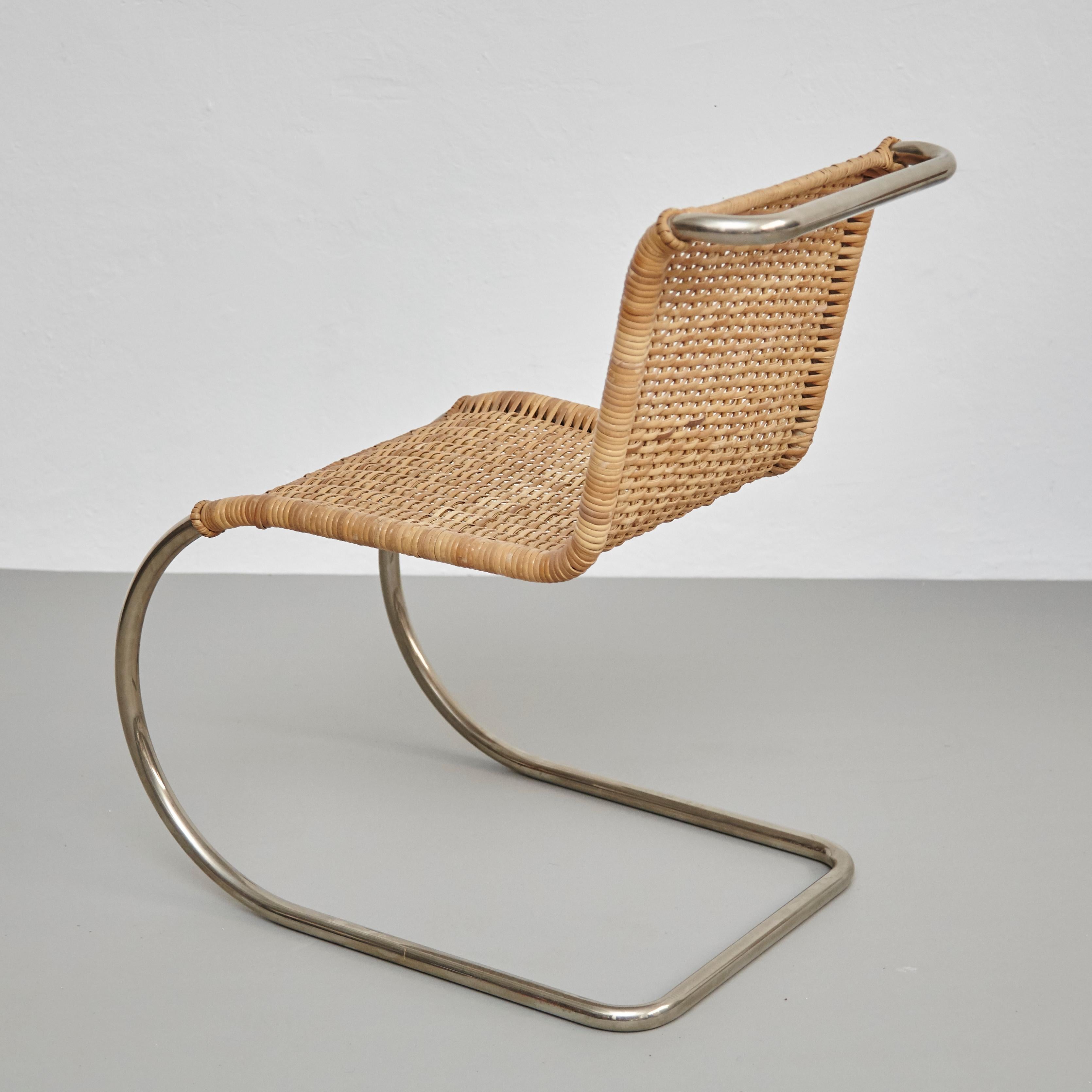 Mies van der Rohe Set of 4 B42 Rattan Easy Chairs by Tecta, circa 1960 3