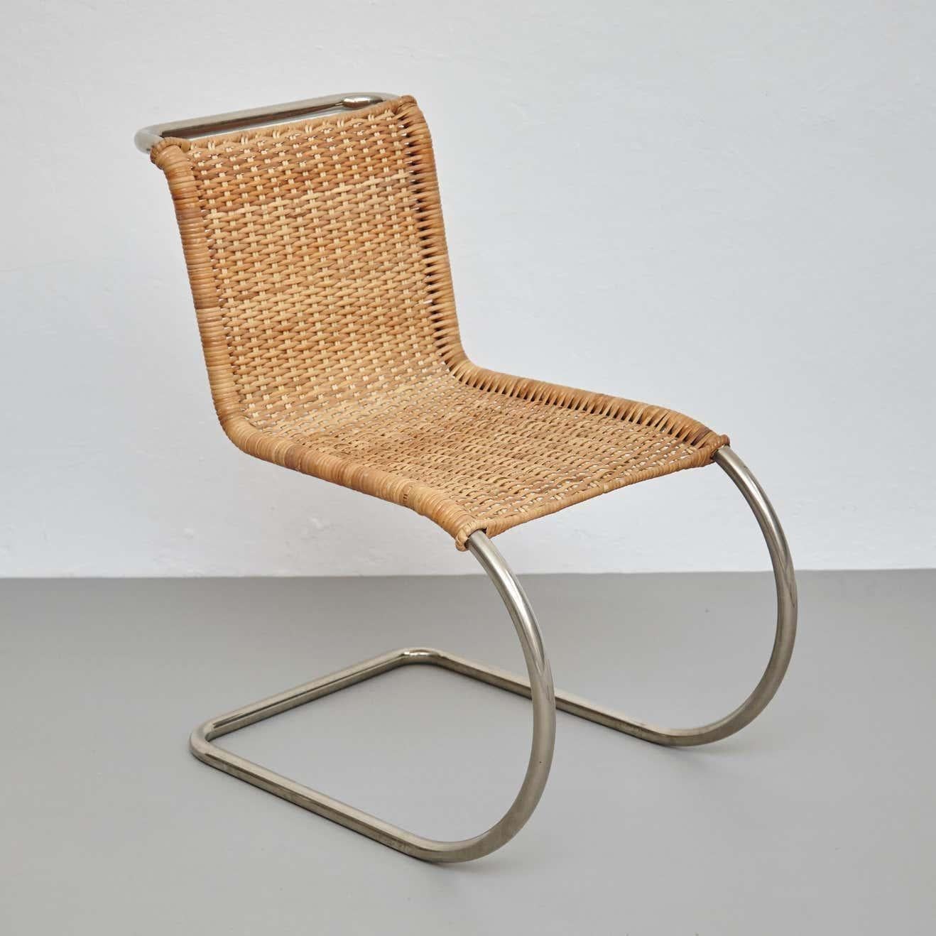 Mies Van Der Rohe Set of 4 B42 Rattan Easy Chairs by Tecta, circa 1960 7