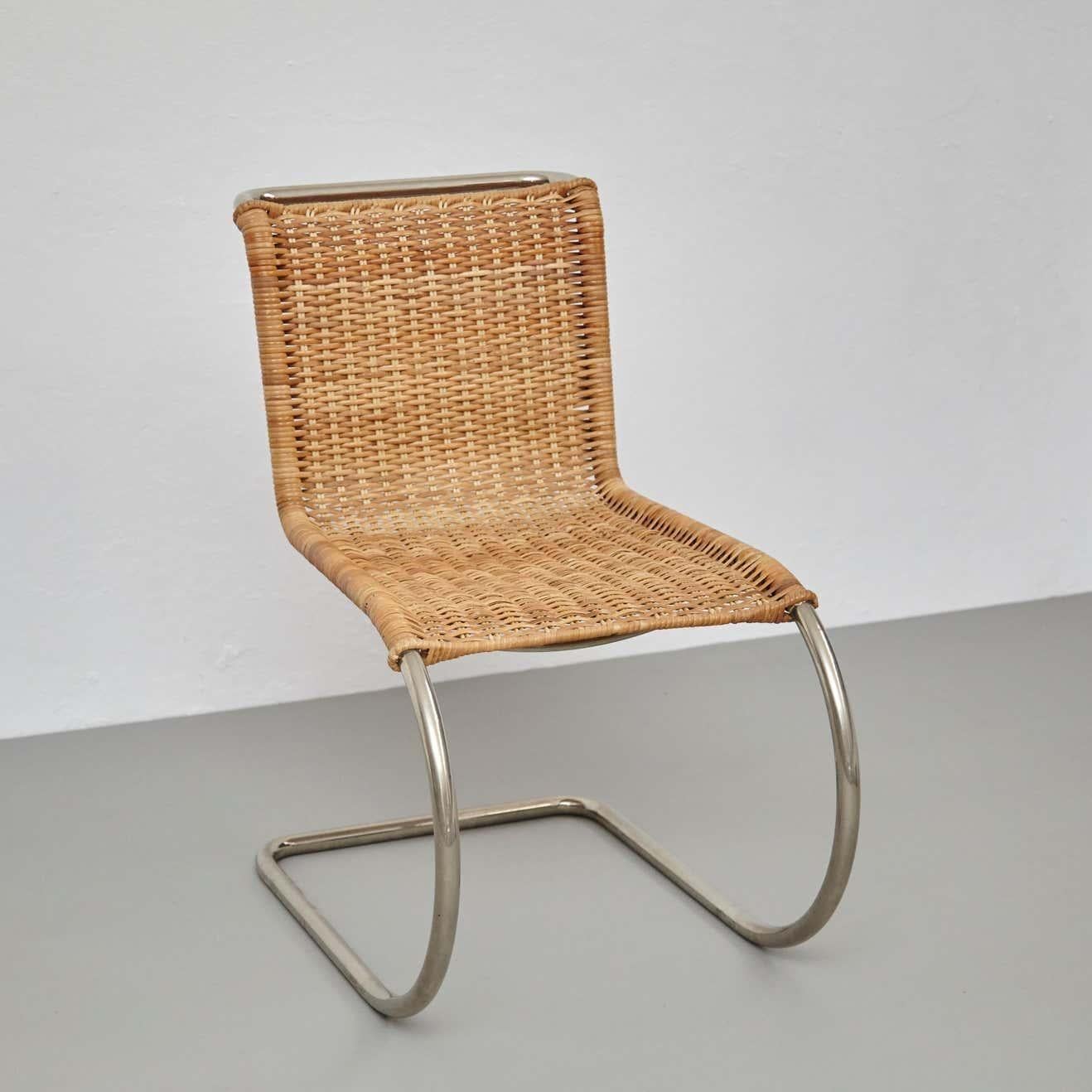 Mies Van Der Rohe Set of 4 B42 Rattan Easy Chairs by Tecta, circa 1960 8