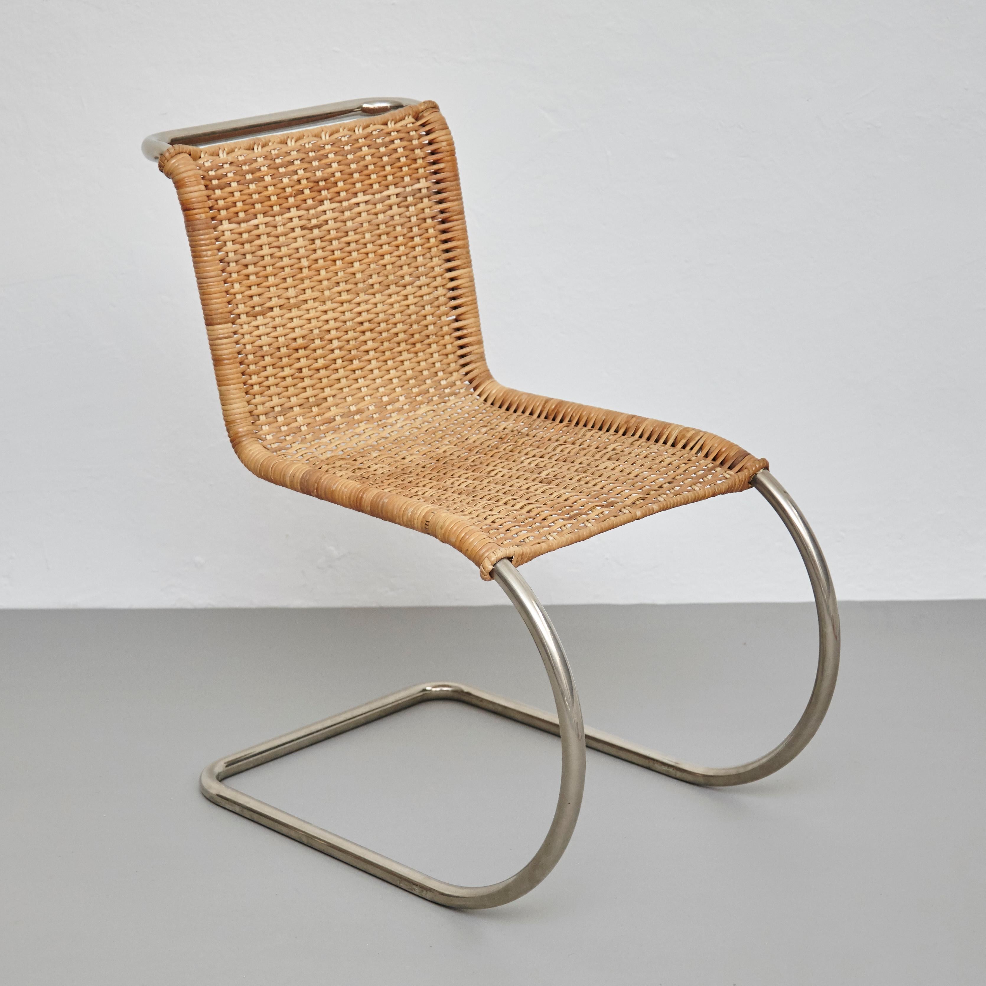 Mid-20th Century Mies van der Rohe Set of 4 B42 Rattan Easy Chairs by Tecta, circa 1960