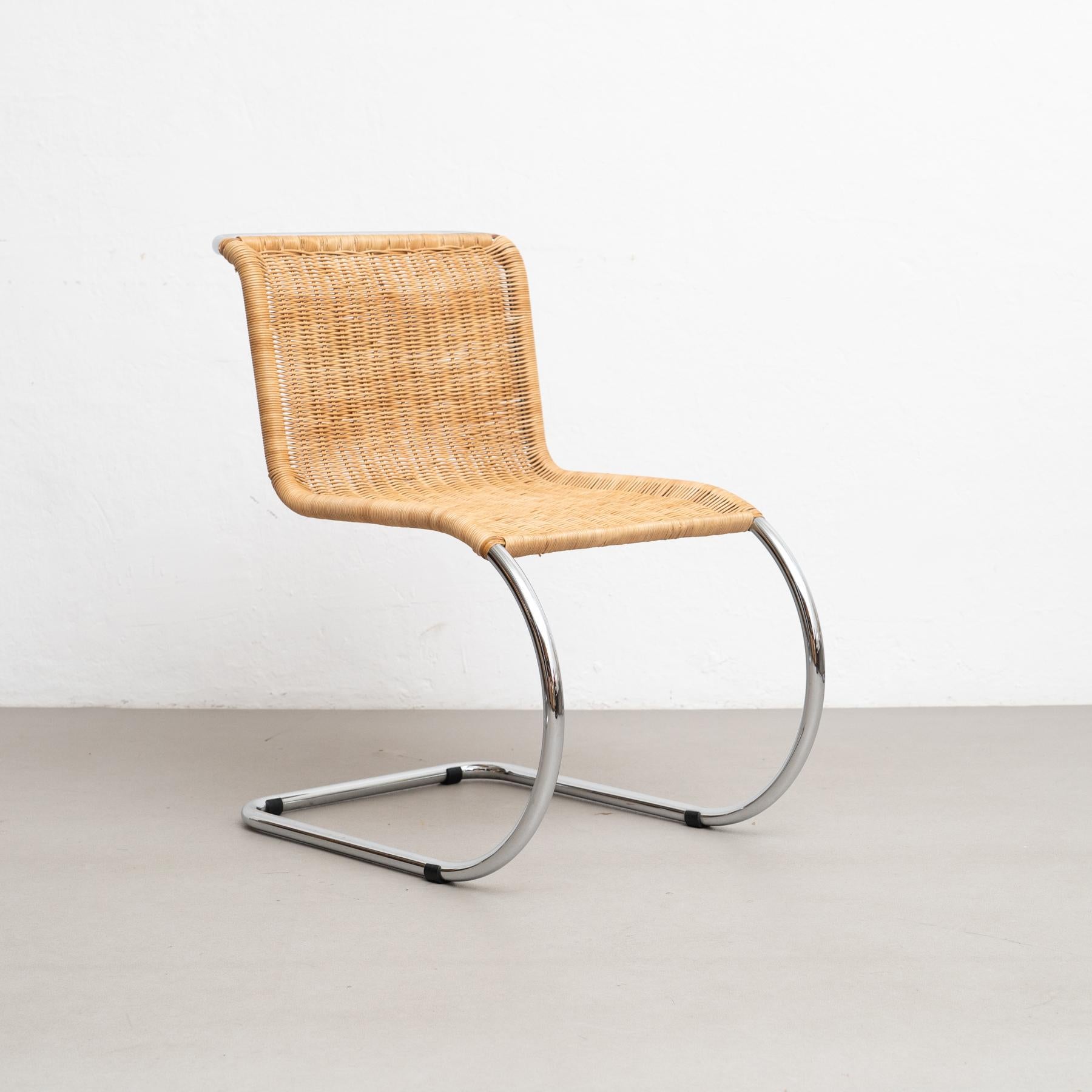 Mies Van Der Rohe Set of Four  B42 Rattan Easy Chairs by Tecta, circa 1960 For Sale 2