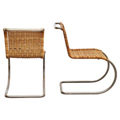 Mies Van Der Rohe Set of Two B42 Rattan Easy Chairs by Tecta, circa 1960
