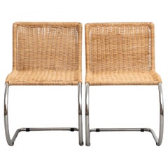 Mies Van Der Rohe Set of Two Weissenhof MR20 Armchair Bauhaus