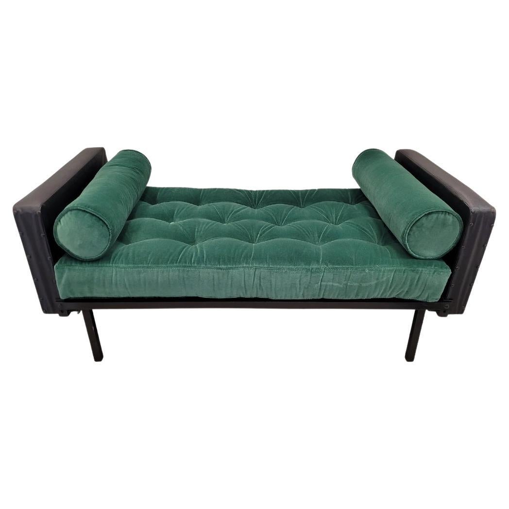 Mies Van der Rohe style Black green Daybed, Mid-century