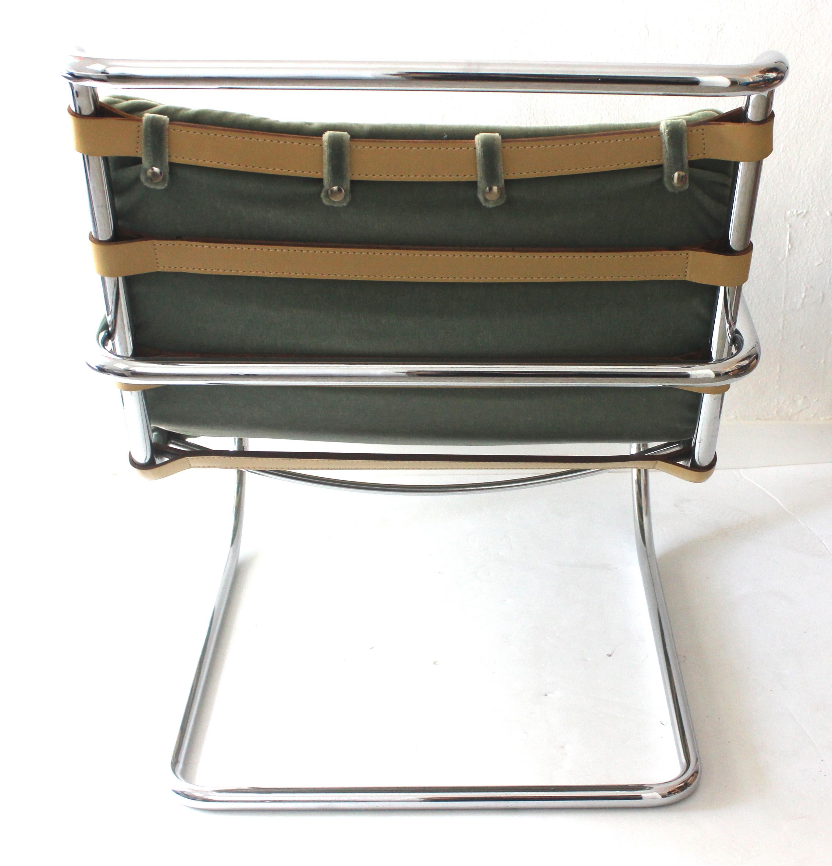Italian Mies van der Rohe Style Chair by Gordon International