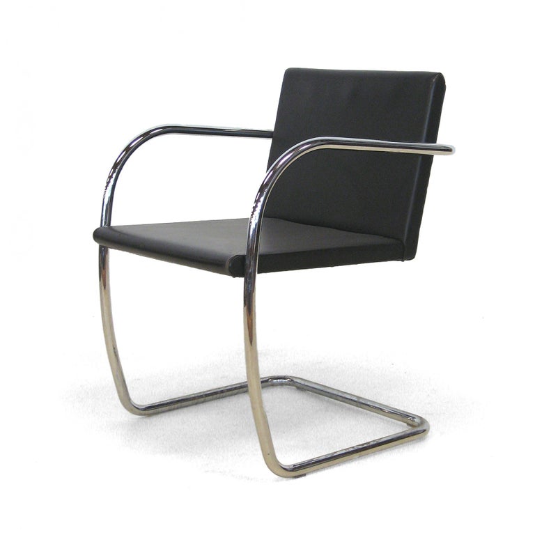 Mid-Century Modern Mies Van Der Rohe Thin Brno Chairs by Knoll For Sale