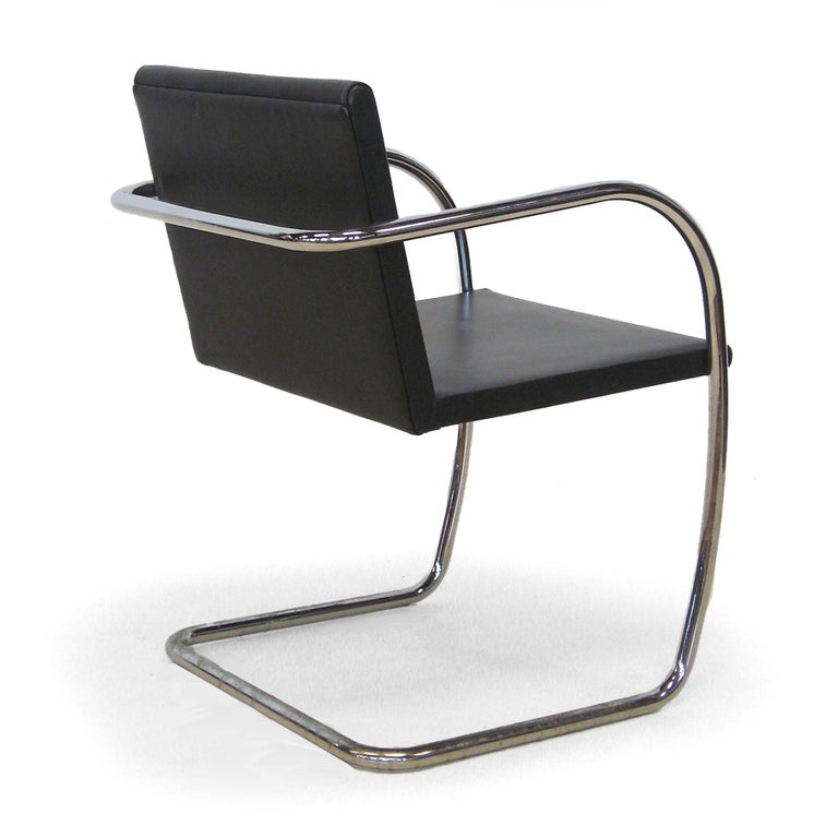 American Mies Van Der Rohe Thin Brno Chairs by Knoll For Sale