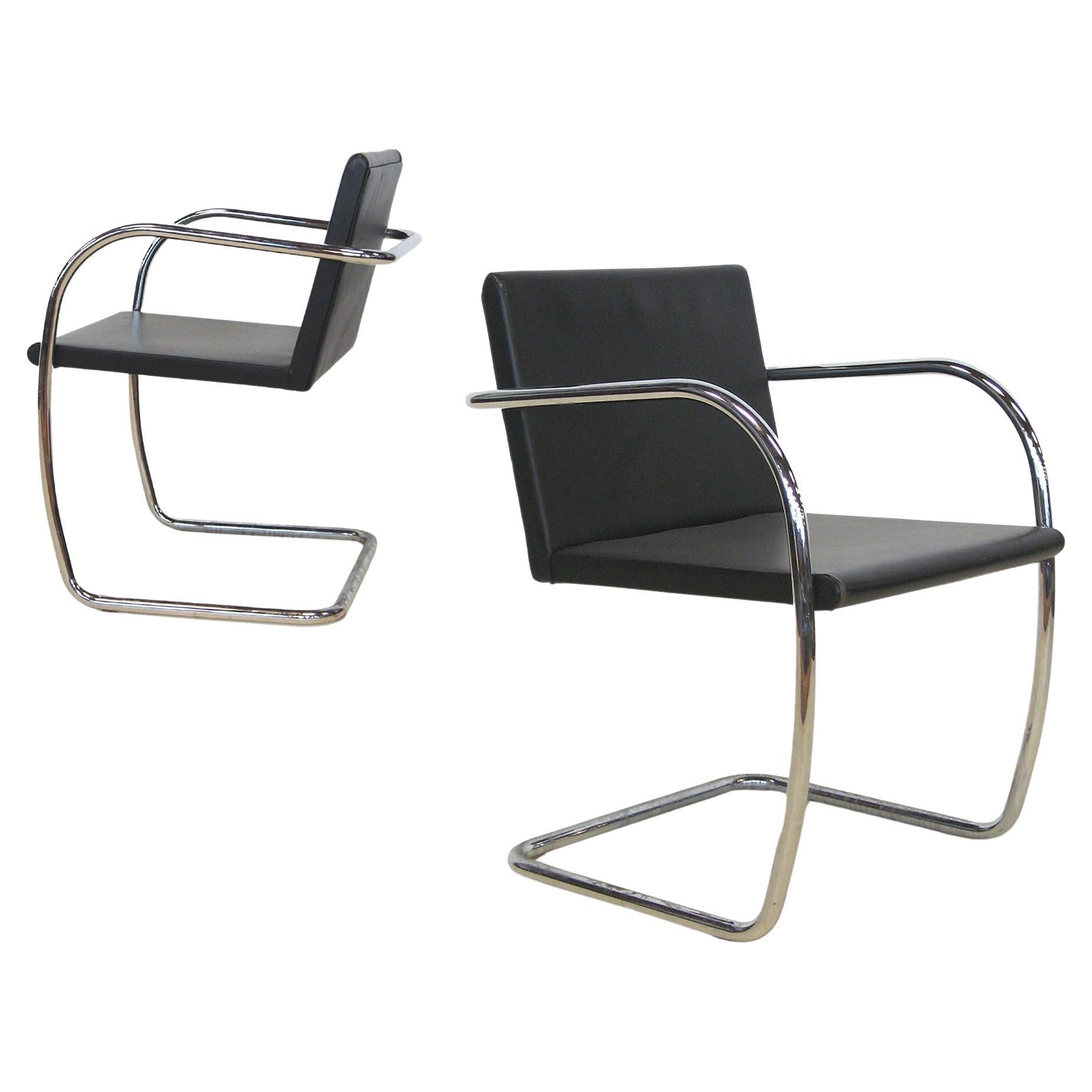Mies Van Der Rohe Thin Brno Chairs by Knoll