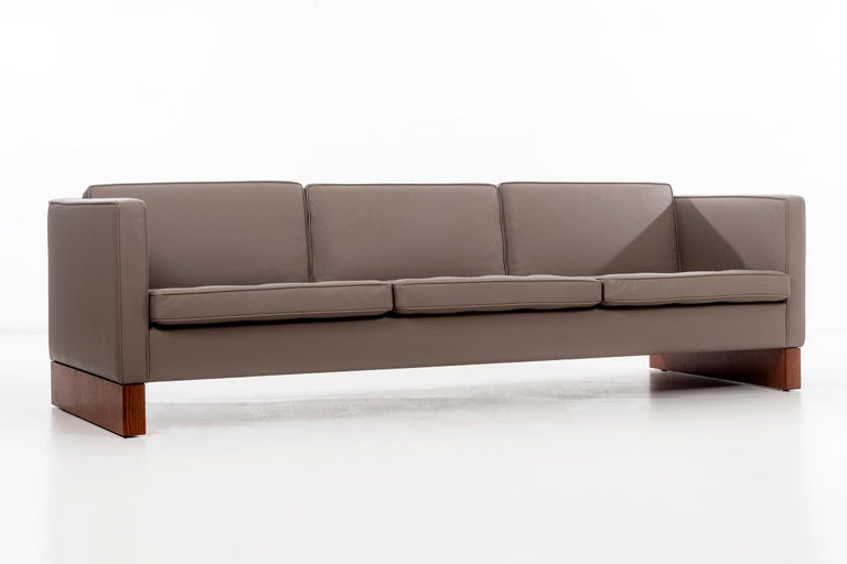 Mid-Century Modern Mies van der Rohe Three-Seat Sofa