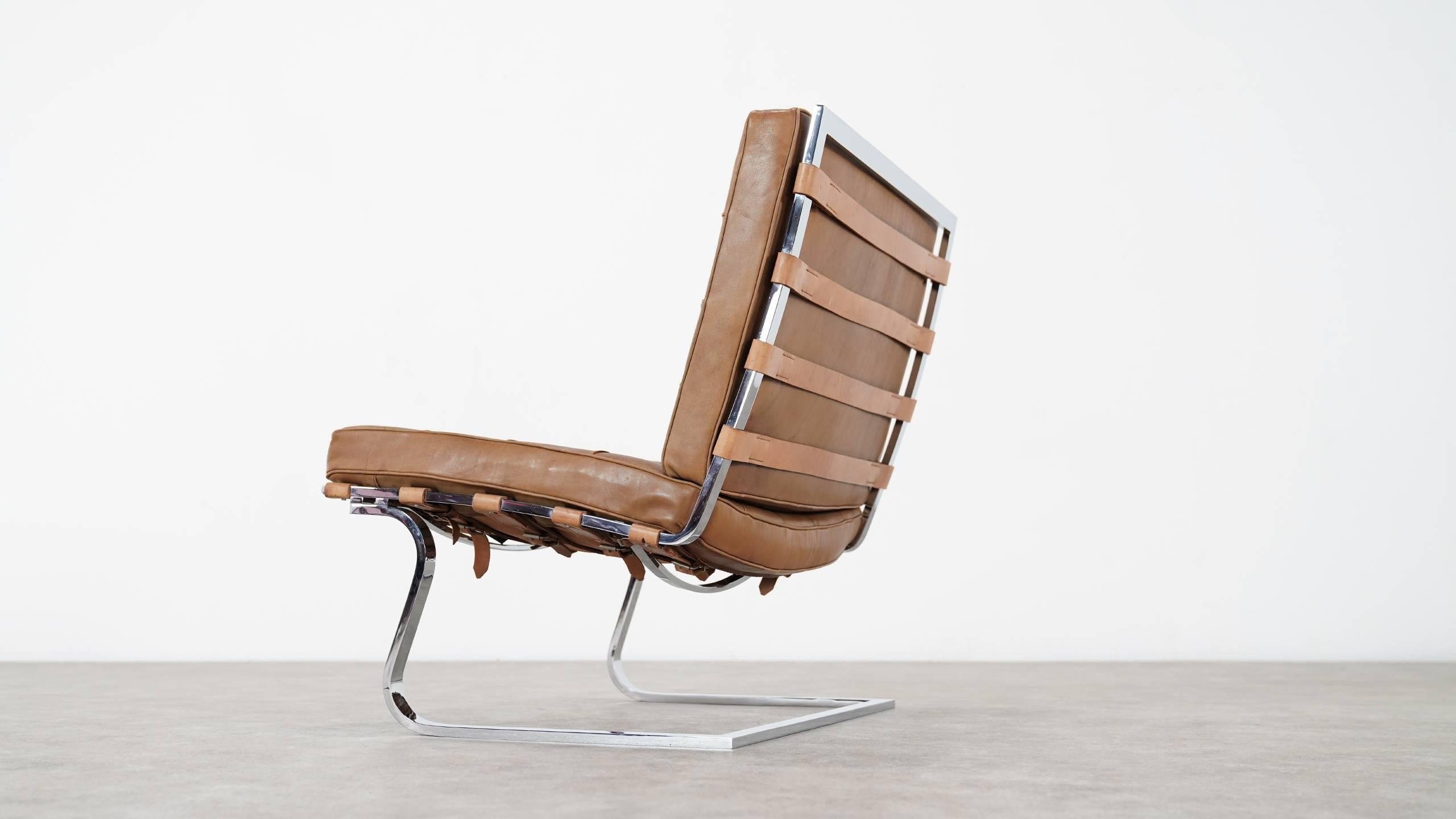 Mies van der Rohe, Tugendhat Lounge Chair MR 70 for Knoll International In Good Condition In Munster, NRW