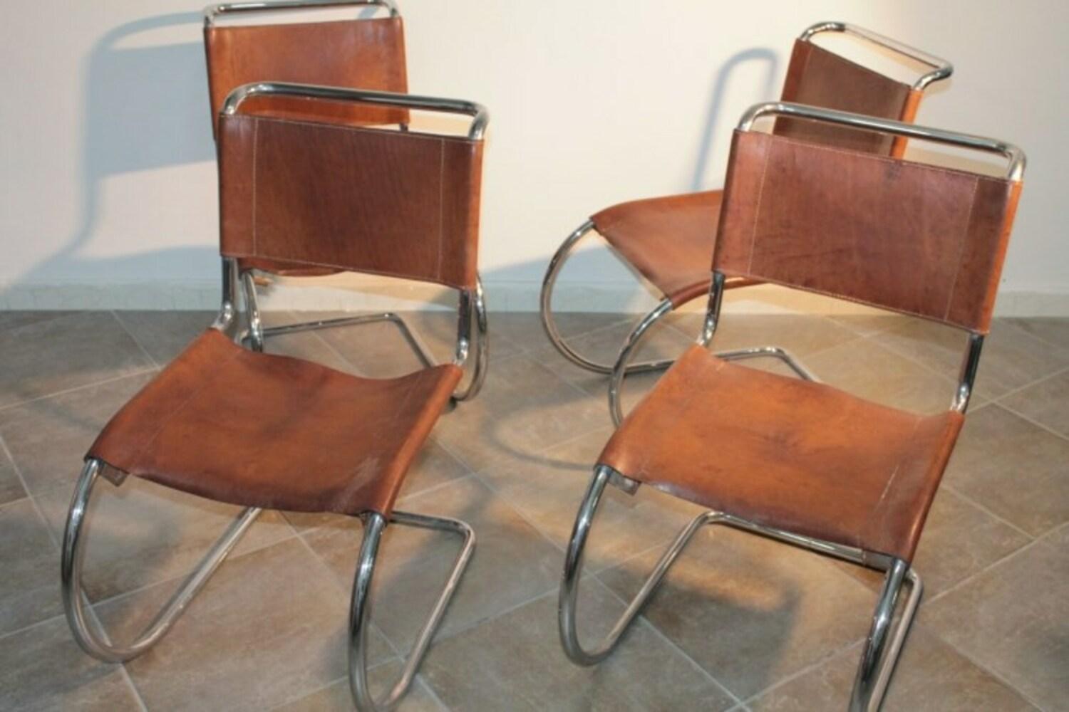 Mies van der Rohe Vintage Cantilever Chairs, 1970s 6