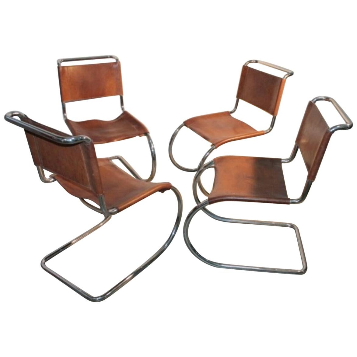 Mies van der Rohe Vintage Cantilever Chairs, 1970s