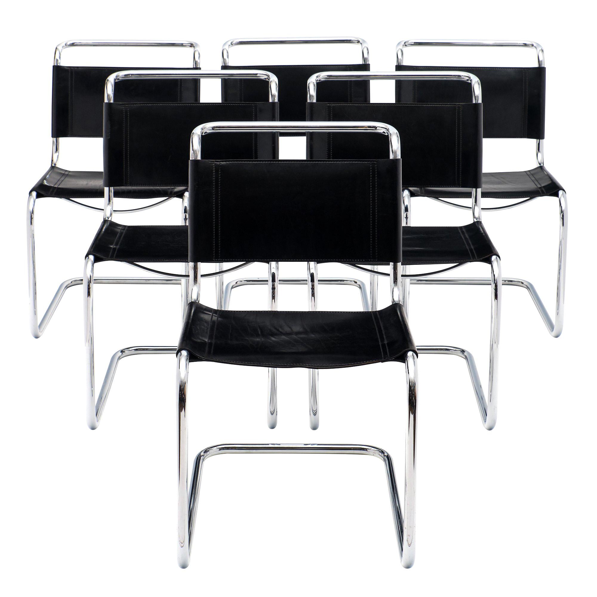 Mies Van Der Rohe Style Vintage Dining Chairs for Knoll