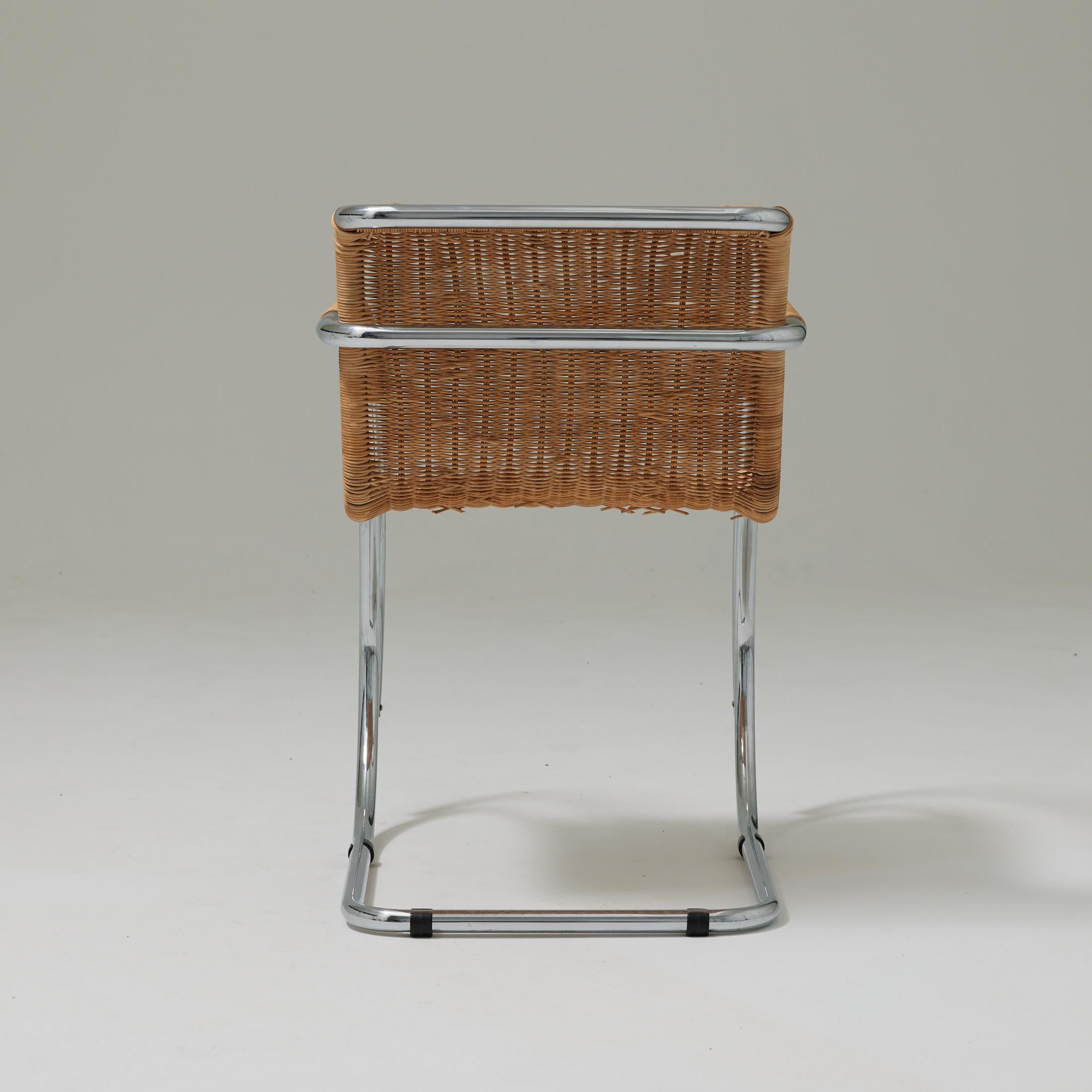 Mid-Century Modern Mies Van Der Rohe Weissenhof MR20 Armchair Bauhaus