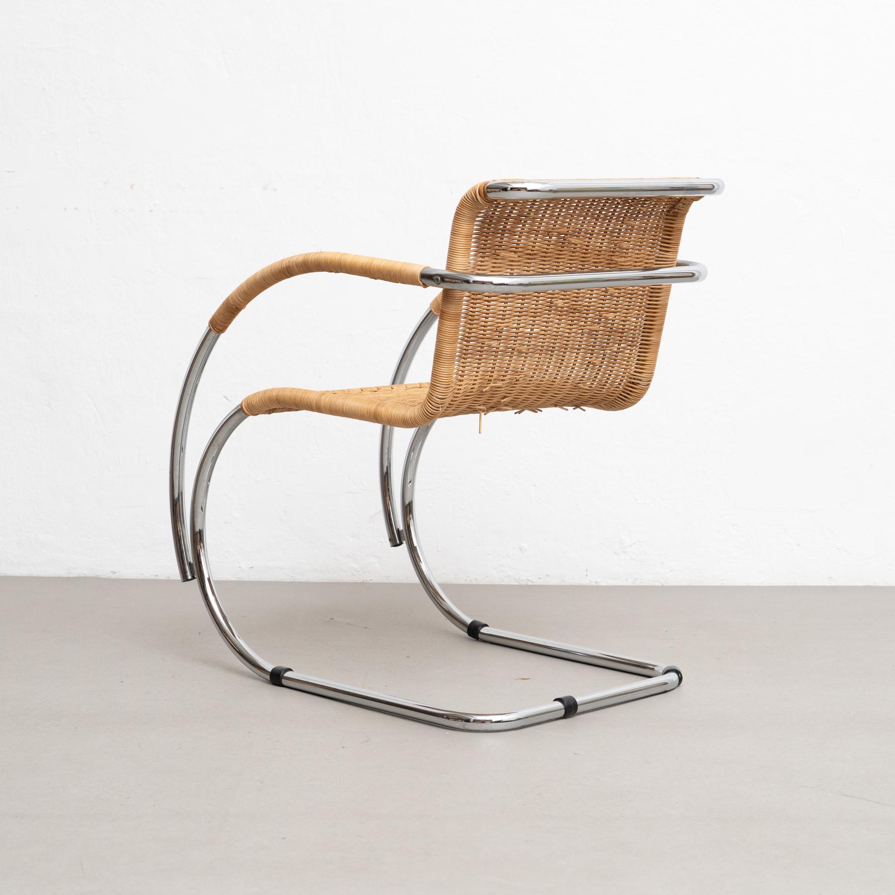 Late 20th Century Mies Van Der Rohe Weissenhof MR20 Armchair Bauhaus For Sale